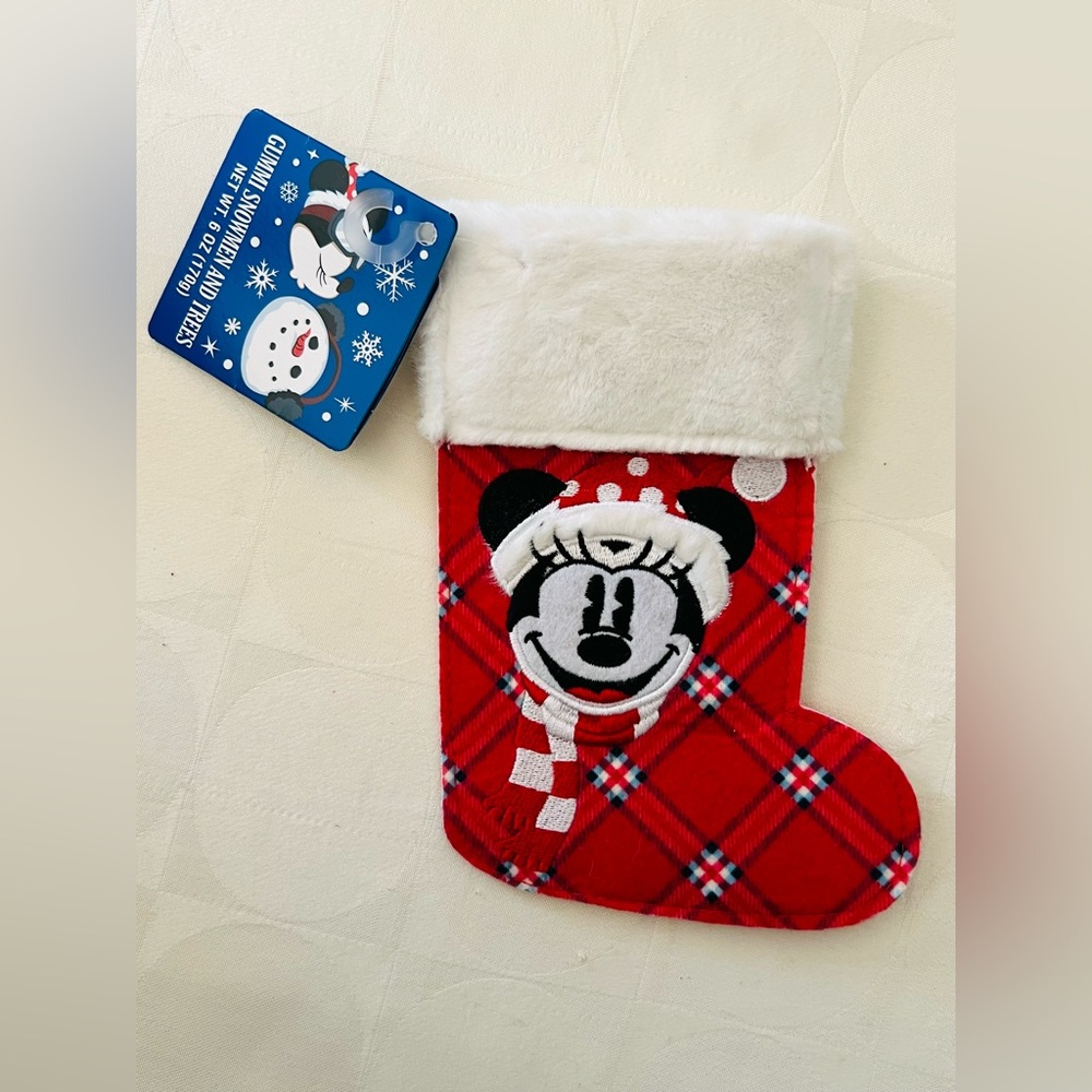 2022 Disney Parks Minnie Mouse Christmas Stocking Sock 5” X 7”
